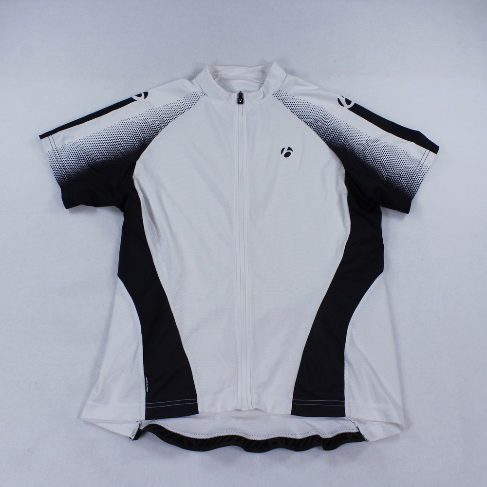 Bontrager WSD Sport Cycling Jersey Women's Large White Black Full Zip Bicycle